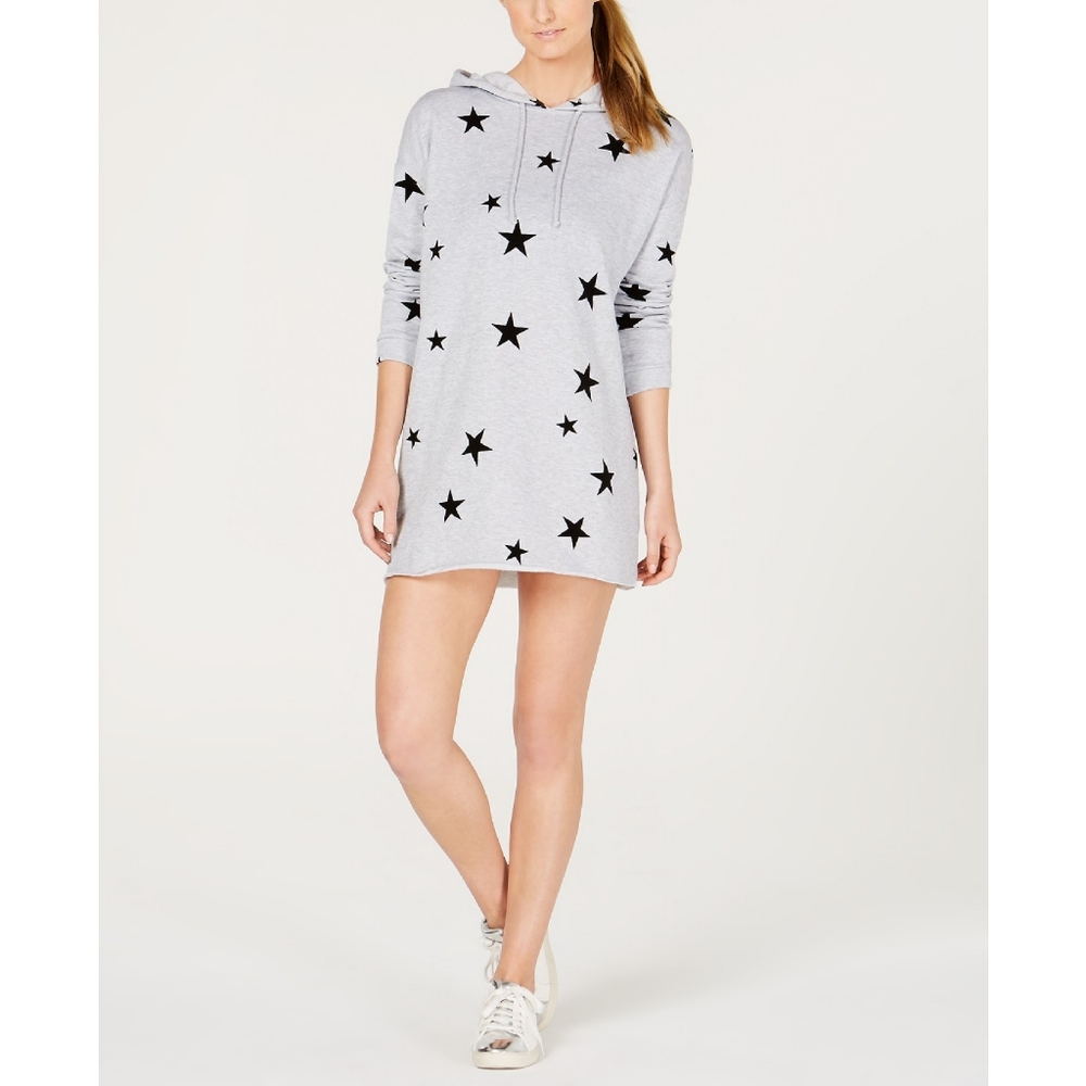 Material Girl Juniors Star Sweatshirt Dress, M